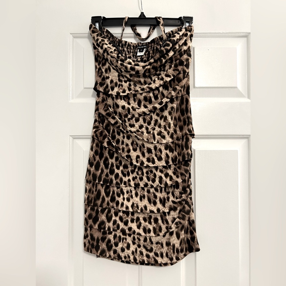 Leopard print bodycon dress